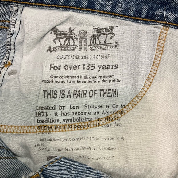 Levi’s 505 Jeans, Men’s 36” x 32”, Well Loved, Well Worn with Prefect Fraying. - Picture 12 of 12